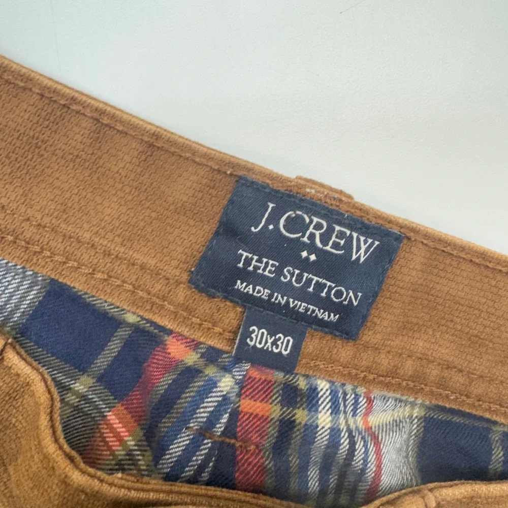 J‎ Crew Pants Mens 30x30 Brown The Sutton Flannel Lined Corduroy Workwear